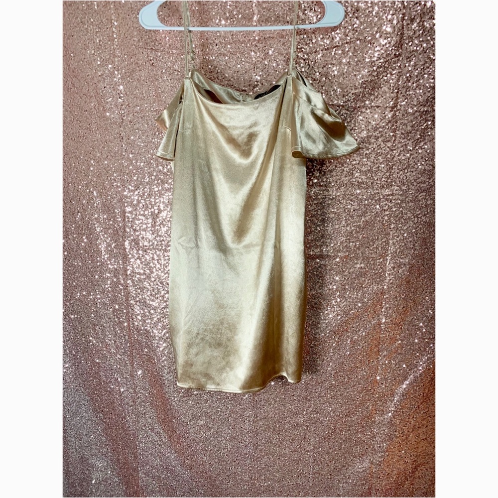 Silk gold dress
